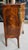 Bronze 19th-Century French Floral Marquetry Cabinet With Rouge Marble and Bronze Mounts For Sale - Image 8 of 9