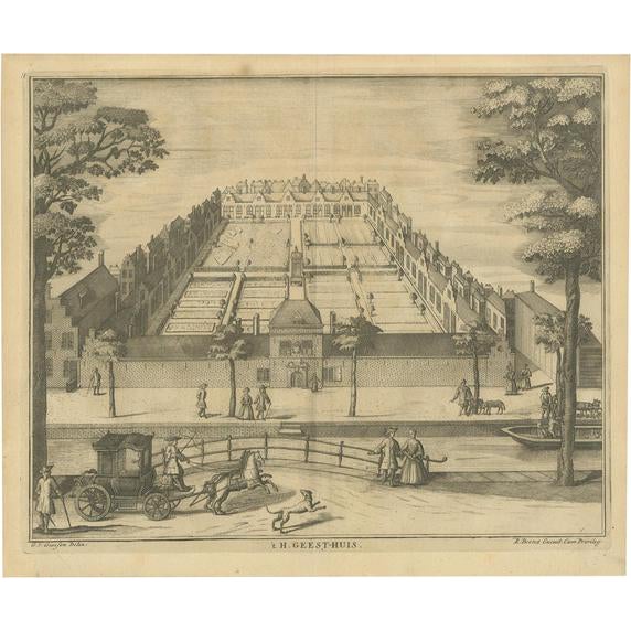 Geest-Huis, Almshouse in The Hague in The Netherlands, Print For Sale
