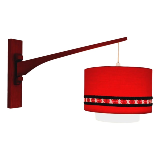 Danish Teak Wall Lamp by Aro Leuchte, 1960s For Sale