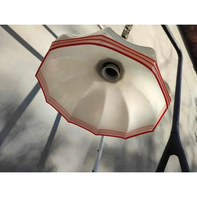 Metal Art Deco Brass Lamp, 1920s For Sale - Image 7 of 8