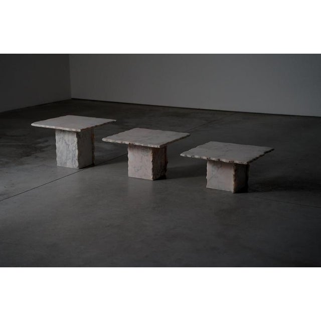 Pink Marble Coffee Tables, Italy, 1970s, Set of 3 For Sale - Image 12 of 12