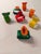 Contemporary Vintage Hand Painted Lacquered Papier Mâche Napkins Rings S/7 For Sale - Image 3 of 5