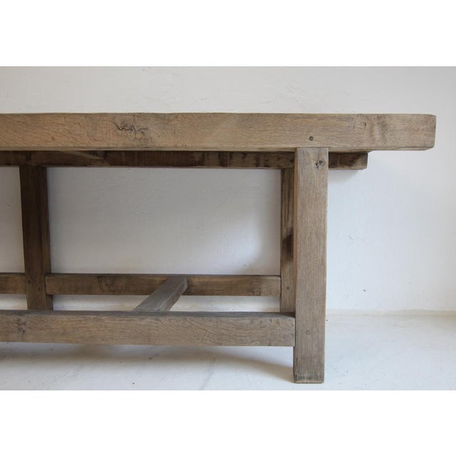 Large Console Table in Oak For Sale - Image 13 of 18