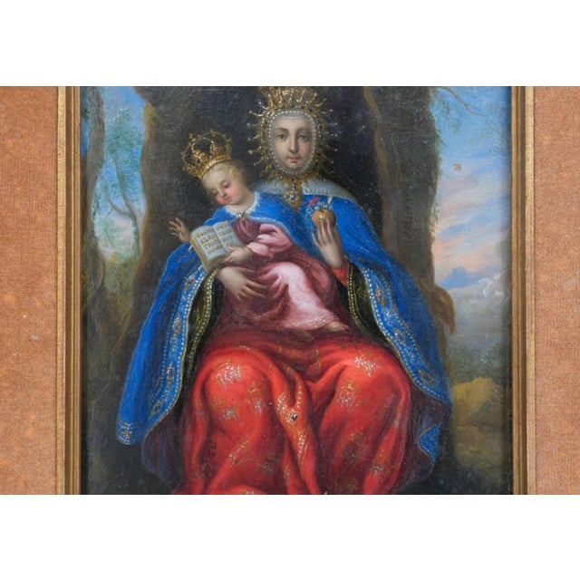 Spanish Artist, Our Lady of Valvanera, Oil on Copper, 17th Century, Framed For Sale - Image 4 of 11