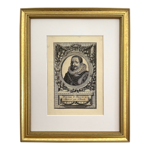Antique Portrait Engraving of Pieter Heyn Dutch Admiral Pirate 18th Century Print