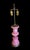 Metal Antique Mary Gregory Pink Opaline Lamp For Sale - Image 7 of 16
