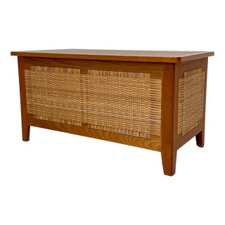 Vintage Danish Teak Blanket Storage Bench by Kai Winding for Poul Hundevad, 1960s For Sale