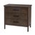 Brown Lennon 34 in. W Rectangular Wood 3 Drawer Rounded Leg Dresser, Soft Brown For Sale - Image 8 of 8