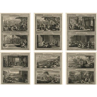 Abraham de Blois, Joseph and Moses, 1700, Engravings, Set of 6 For Sale