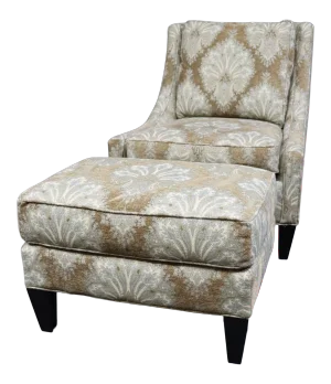 Broyhill Modern Design Lounge Chair & Ottoman