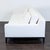 Modern Restoration Hardware Italia Modern 3-Seat White Sofa With Clean Lines and Bronze Legs For Sale - Image 3 of 7