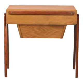 Scandinavian Teak and Oak Table, 1950s For Sale