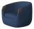 Modern Bubble Armchair in Blue Boucle and Walnut by Javier Gomez For Sale