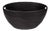 Artifacts Rattan Laundry Basket with Cutout Handles in Tudor Black For Sale