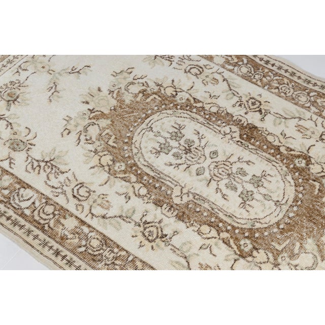 Mid 20th Century Geometric Anatolian Wool Carpet For Sale - Image 6 of 10