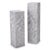 Pair of white marble columns, 21st century. Pair of very fine quality columns in veined white marble, modern work. H: 120...