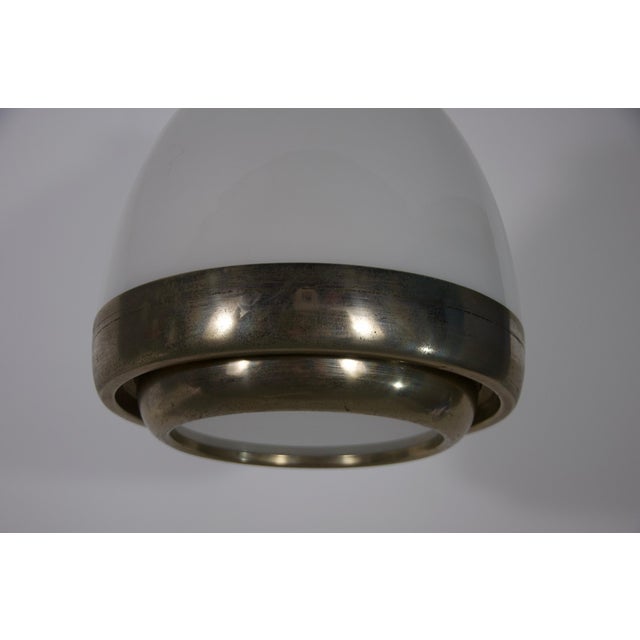 Chrome and Opal Glass Pendant Lamp by P.G. Crippa for Lumi, Italy, 1960s For Sale - Image 11 of 11
