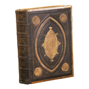 19th Century Brown’s Self-Interpreting Family Bible With Brass Clasps