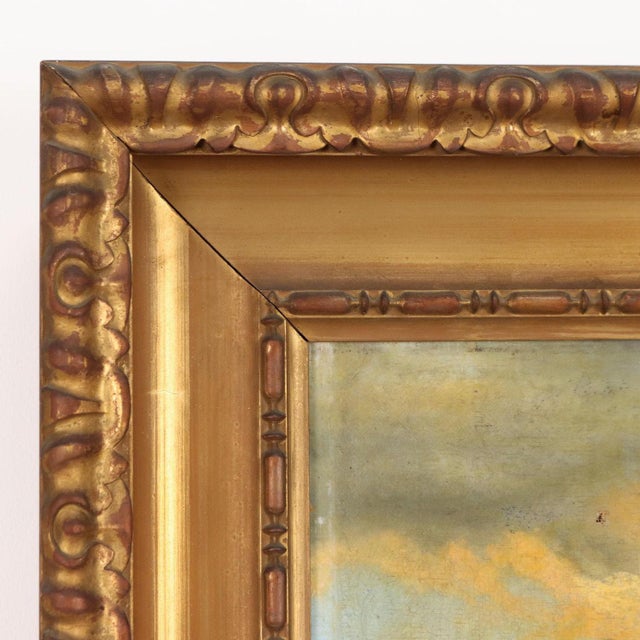 Countryside Glimpse with Figures, Oil Painting, 1800s, Framed For Sale - Image 7 of 9