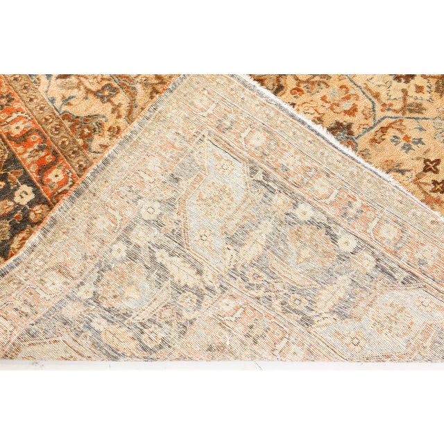 Persian Fine Antique Persian Tabriz Botanic Design Handmade Wool Rug For Sale - Image 3 of 8