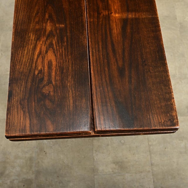 French 18th Century Solid Oak Console-Dining Table For Sale - Image 4 of 11