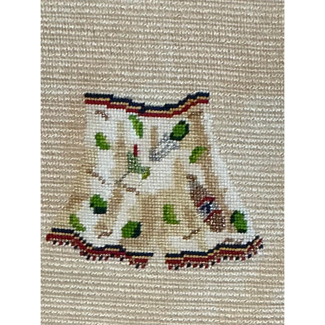 Hollywood Regency Vintage Original Needlepoint Swimsuit - Set of 2 For Sale - Image 3 of 12