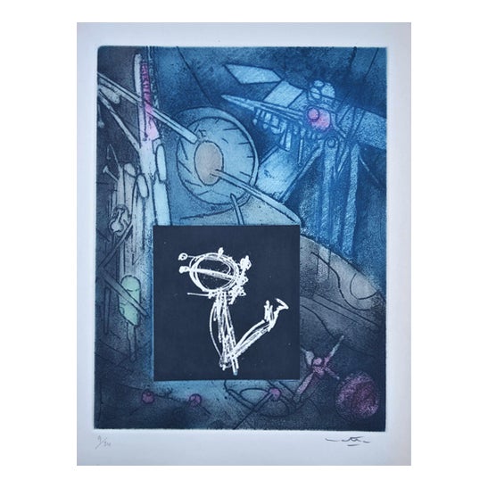 Roberto Matta, The Voices, 1964, Aquatint Etching For Sale