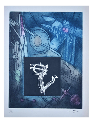 Roberto Matta, The Voices, 1964, Aquatint Etching