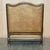 Set of Large Vintage Italian Brown Leather & Giltwood Throne Armchair & Footstool For Sale - Image 16 of 18