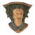 European Carved and Painted Wooden Figural Wall Shelf For Sale