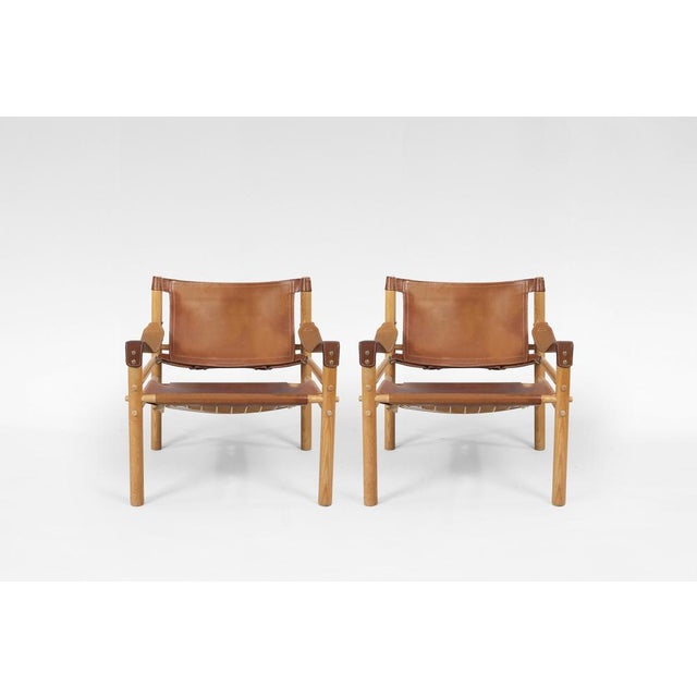 Wood Set of Vintage Scirocco Safari Armchairs by Arne Norell for Arne Norell AB, 1960s For Sale - Image 7 of 7