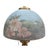 Antique Handel table lamp, circa 1910, with a domed chipped-ice glass shade and an ornate gilt-metal base. The shade is...