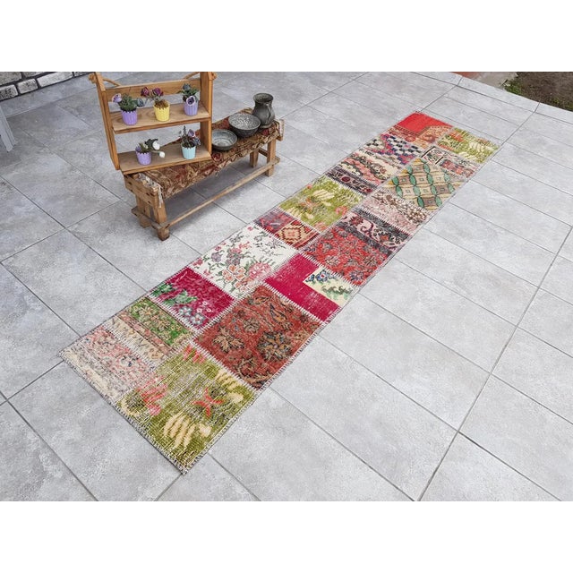 Textile Vintage Oushak Antique Runner Rug For Sale - Image 7 of 10