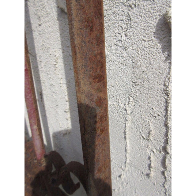 Metal Antique Victorian Iron Door For Sale - Image 7 of 7