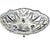 This vintage footed crystal bowl is festooned with stars around the saw tooth rim. The cuts in the bottom arches are...