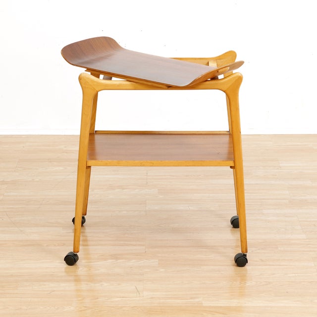 Brown 1950s Mid Century Bar Cart by Paragon of London For Sale - Image 8 of 10