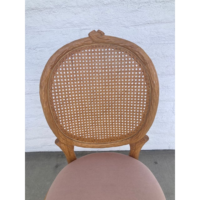 Faux Bois French Louis Style Dining Chairs With Cane Backs -Set of 8 For Sale - Image 14 of 15