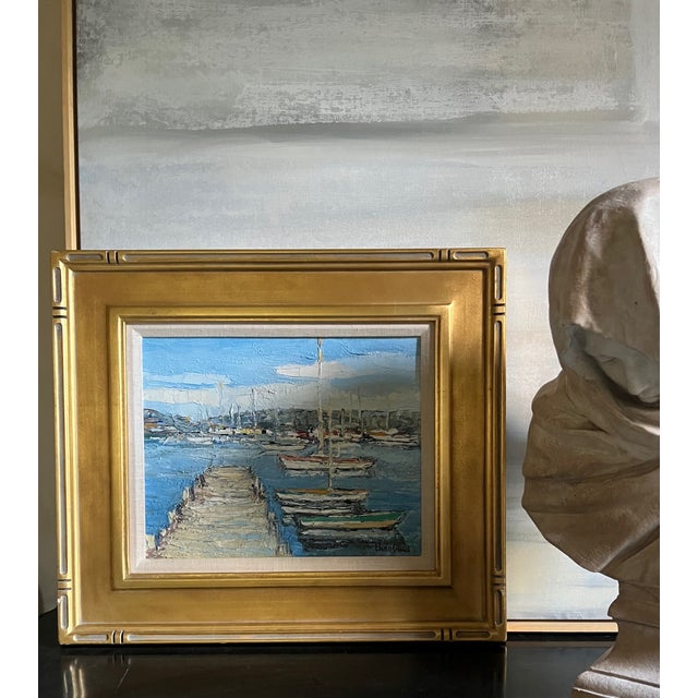 Mid 20th Century Vintage French Impressionist Painting by Renee Theobald W/ Gilt Frame For Sale - Image 5 of 11