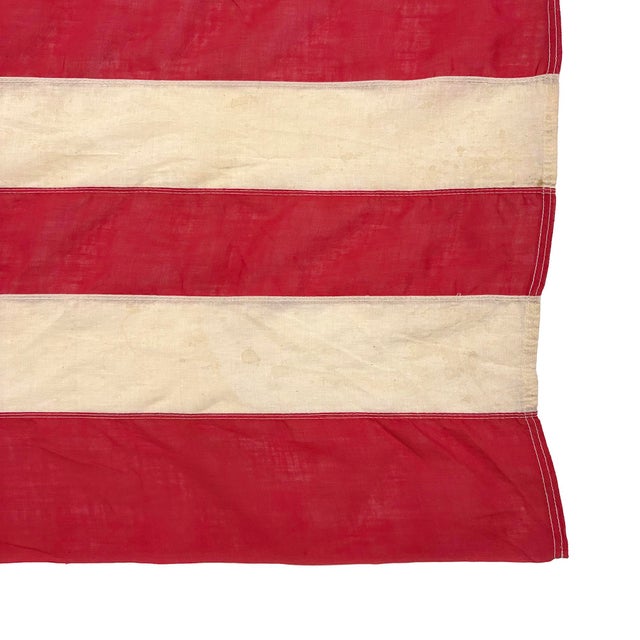 American Large Modified Vintage Cotton Flag With New Yacht Ensign Emblem For Sale - Image 3 of 8