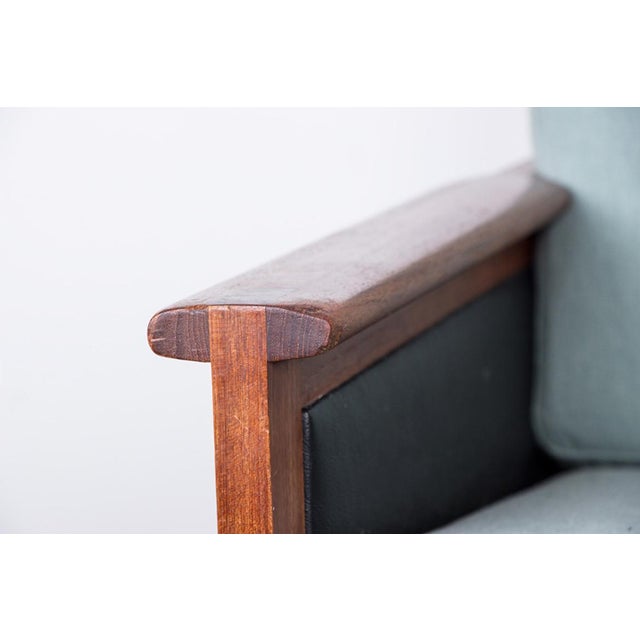 Set of Danish Model N°4 Capella Armchairs in Teak, Fabric and Leather by Illum Wikkelø for Niels Eilersen, 1960s For Sale - Image 18 of 18