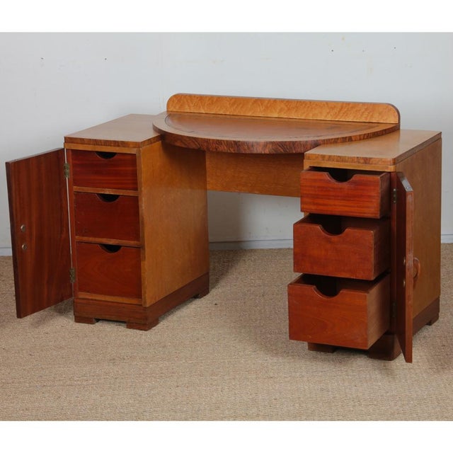 Wood Vintage English Wooden Desk, 1930s For Sale - Image 7 of 10