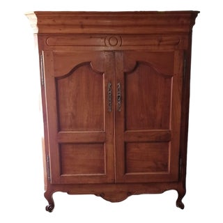Louis XV Bassette Wardrobe in Cherry For Sale