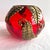 1970s Fifth Ave Crystal Ltd. Red Tealight Candle Potpourri Bowl Vase With Gold Leaves For Sale - Image 4 of 12