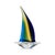 Inspired by the beauty of the sea, the Marisol Decorative Glass Sailboats add a serene touch to any space. Crafted in blue...