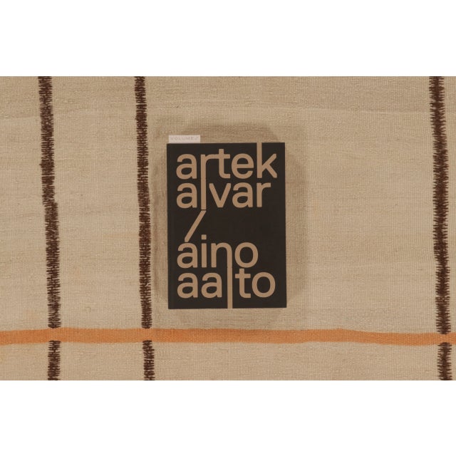 Beige Vintage Moroccan Rug With Tribal Designs in Beige & Brown - Rug & Kilim For Sale - Image 8 of 9