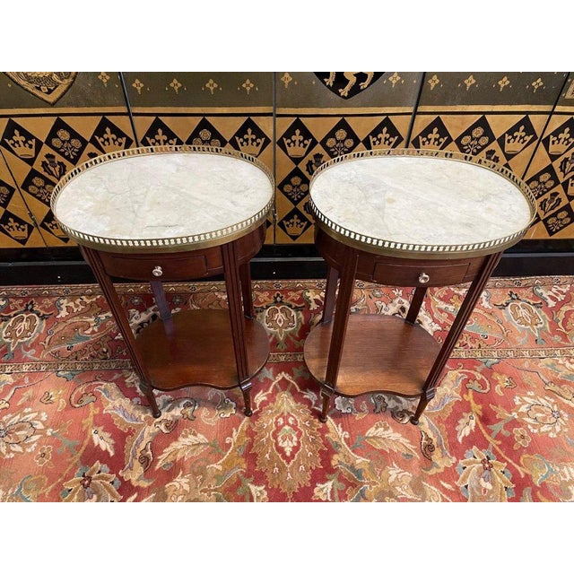 Louis XVI Style Bedside Tables, Set of 2 For Sale - Image 3 of 8
