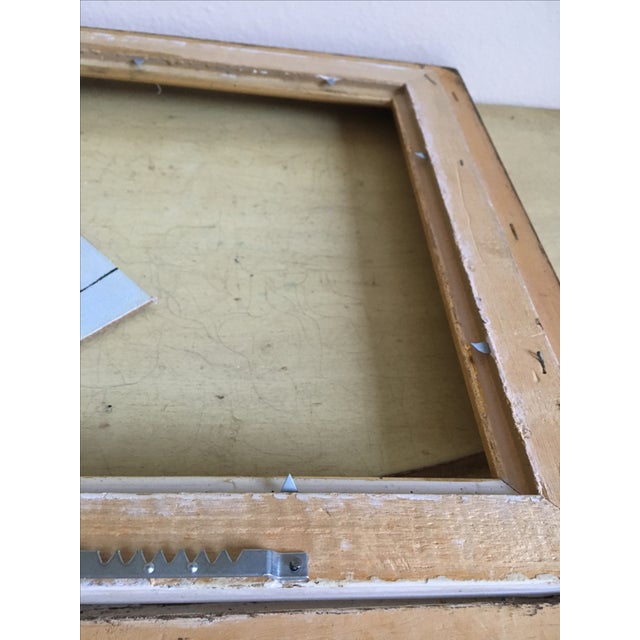 Gold Bamboo & Linen Matted Frame, 8x10, Vintage Chairish