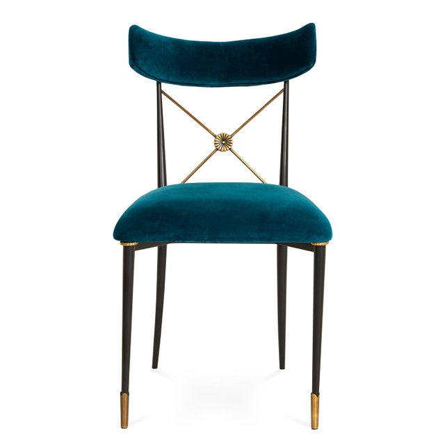 Our modern homage to an Empire style dining chair. Our Rider Chair is petite and glamorous, but ultra comfy. Great as a...