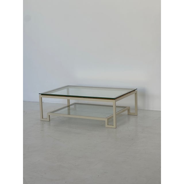 Gold Coffee Table in Crystal with Briar and Brass, 1970s For Sale - Image 8 of 10