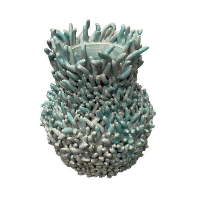 Vintage Italian Hand-Crafted Turquoise Coral For Sale - Image 4 of 12